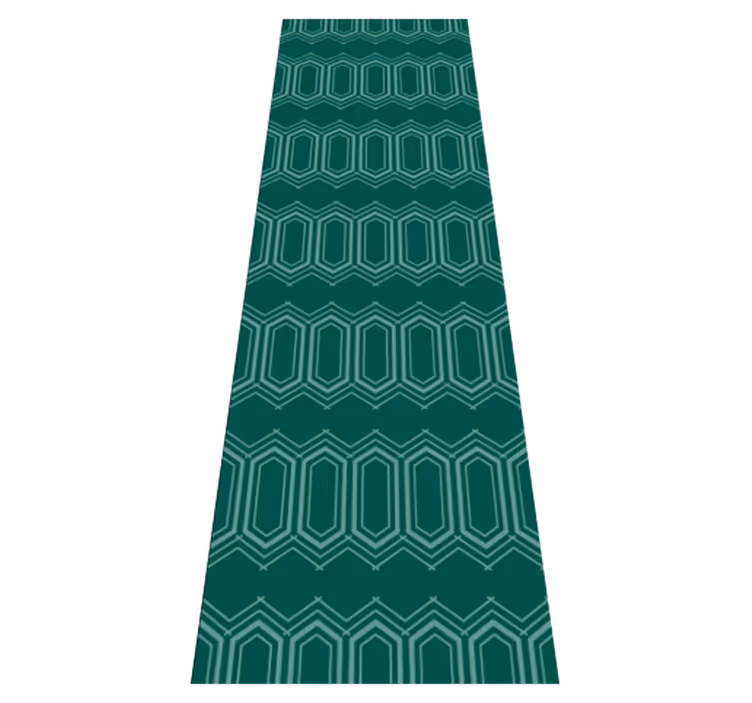 Geometric vinyl rug geometric green circle pattern - TenStickers