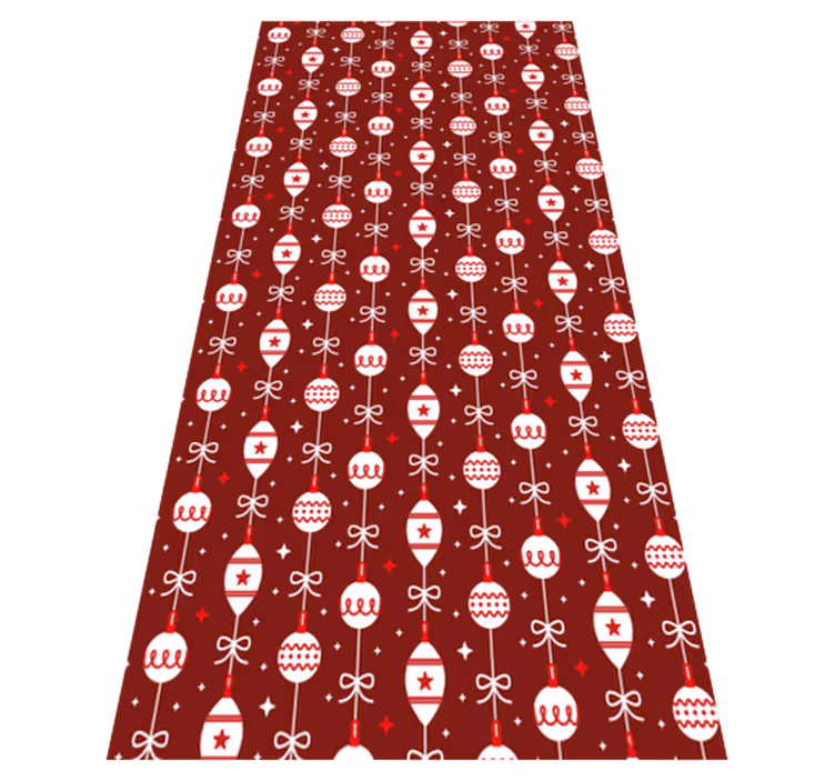Christmas vinyl rug with festive ornaments - TenStickers