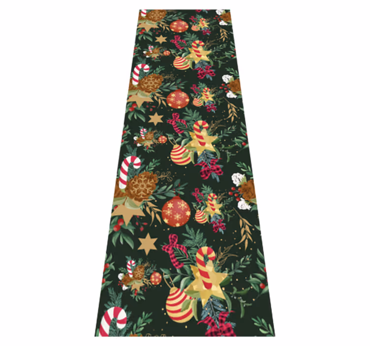 Christmas vinyl rug with branches decor - TenStickers