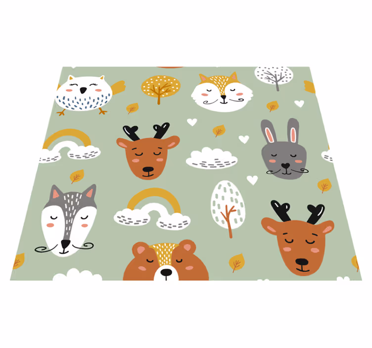 Vinyl rug nordic mountains design for home decor - TenStickers