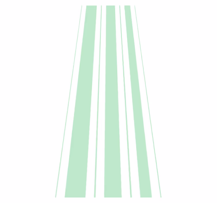 Bedroom vinyl rug with green vertical stripes - TenStickers