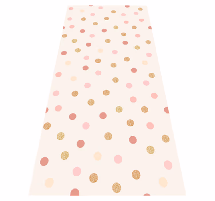 Bedroom vinyl rug light pink irregular dots pattern - TenStickers
