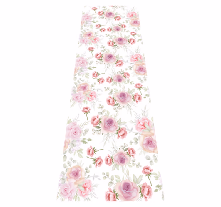 Bedroom vinyl rug in pink and wild design - TenStickers