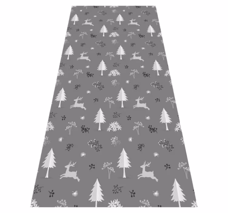 Bedroom vinyl rug grey stags - TenStickers