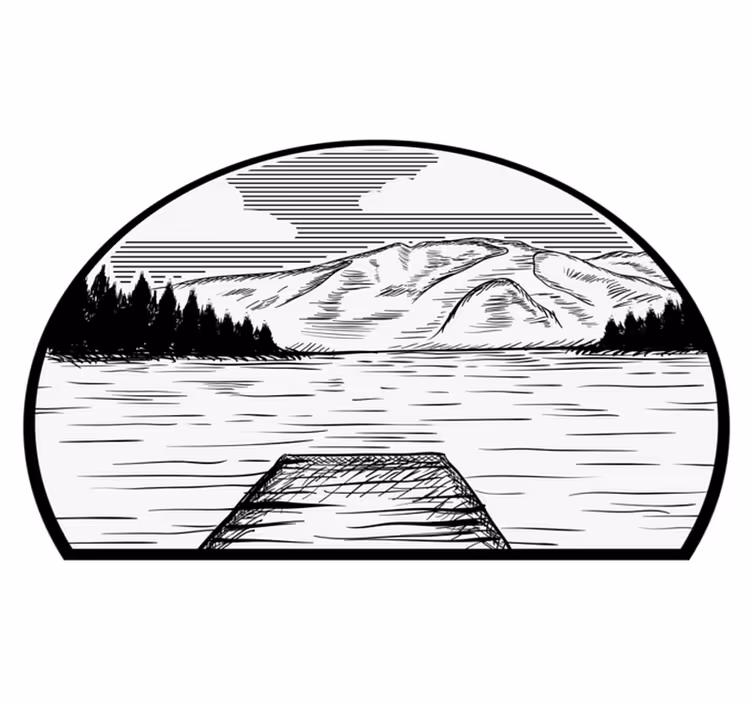 Nature vinyl rug motorhome pine lake retreat - TenStickers