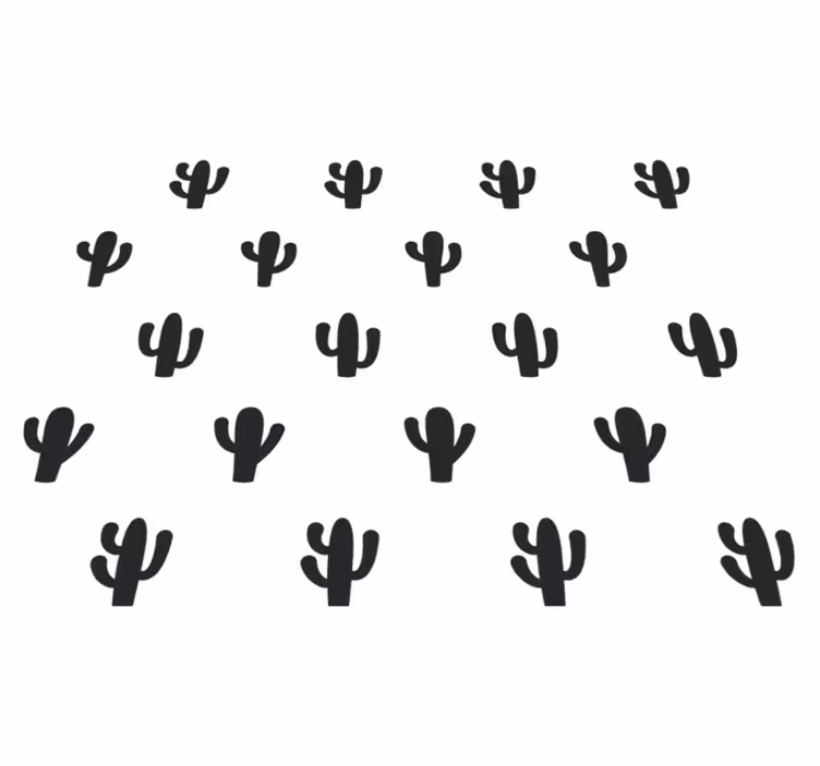 Nature vinyl rug cactus pattern design - TenStickers