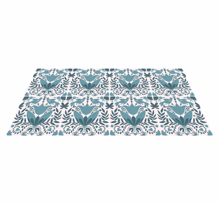 Nature vinyl rug floral print design - TenStickers