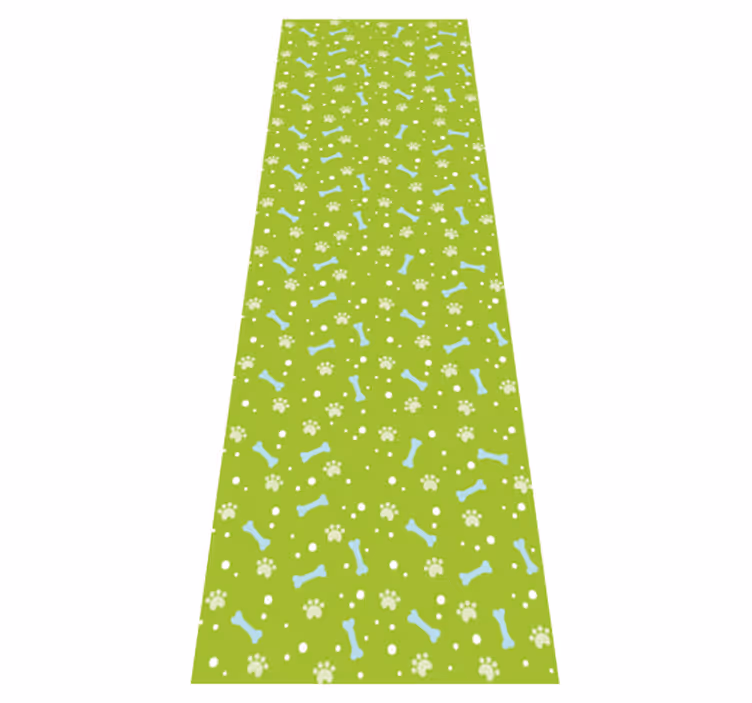 Bedroom vinyl rug with amazing blue and green paws - TenStickers