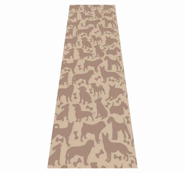 Bedroom vinyl rug with amazing seamless dog design - TenStickers