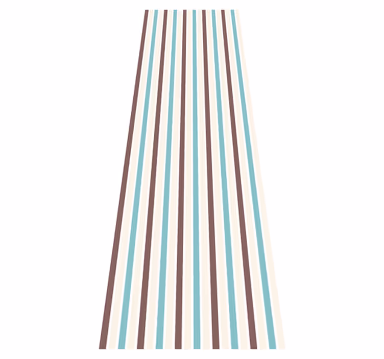 Bedroom vinyl rug in retro blue and white design - TenStickers