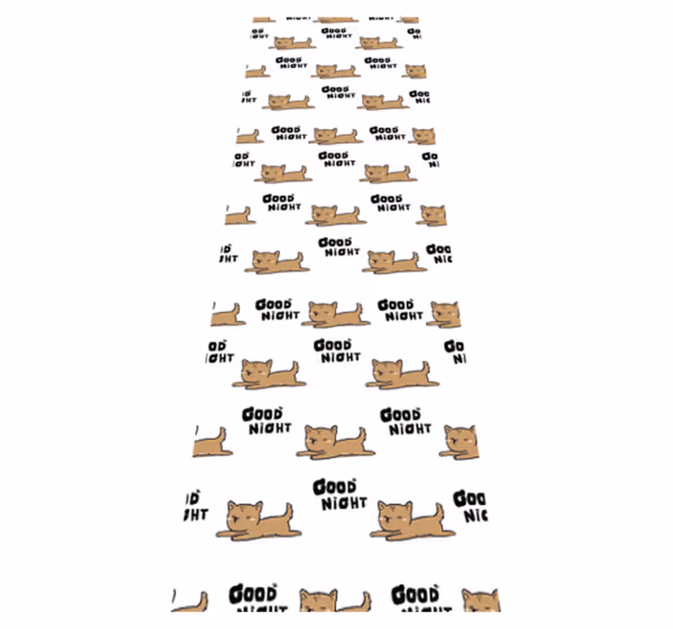 Bedroom vinyl rug cute dog sleeping - TenStickers