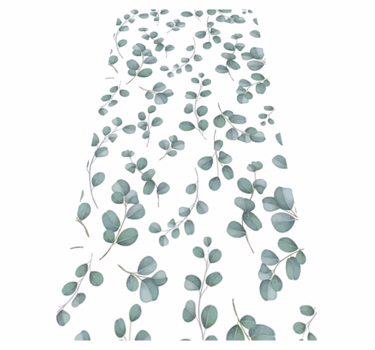 Bedroom vinyl rug with elegant floral watercolor pattern - TenStickers