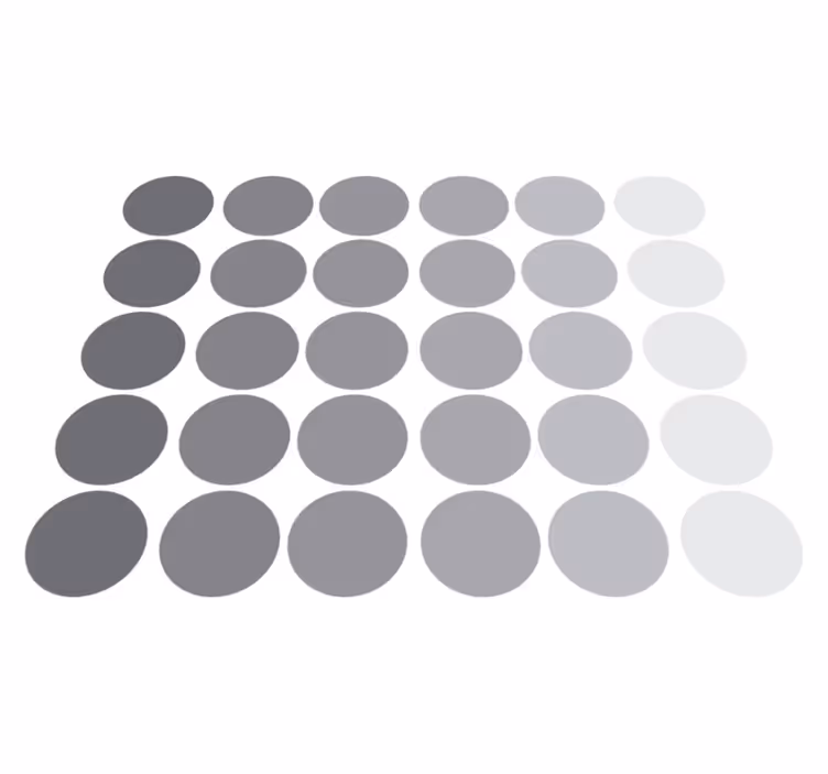 Geometric vinyl rug gray circular patterns - TenStickers