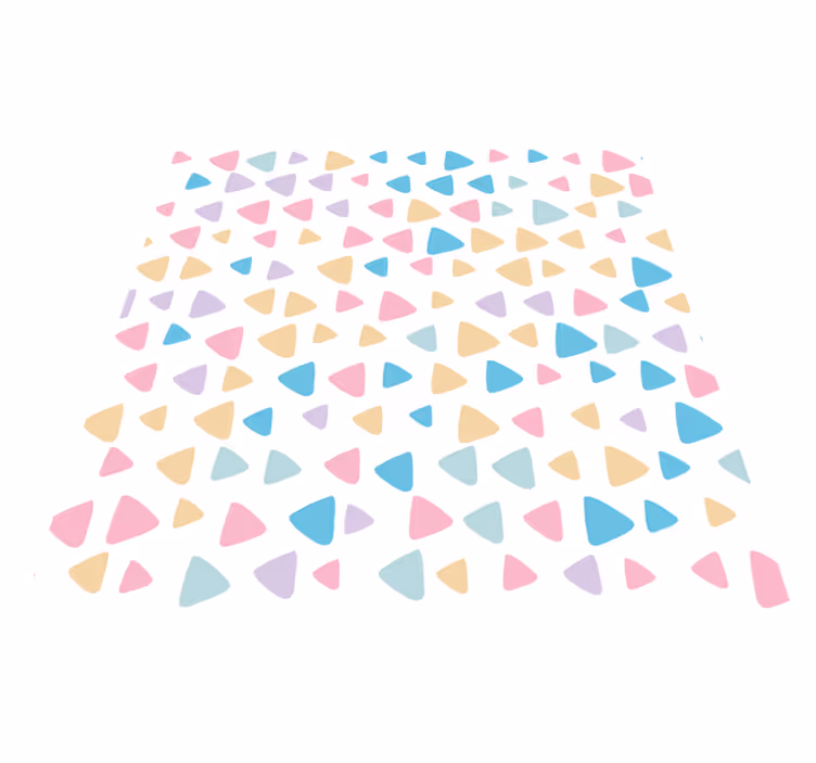 Kids vinyl rug pastel colored child pattern - TenStickers
