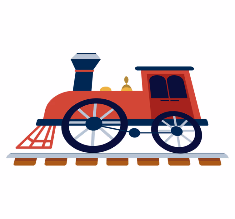 Kids vinyl rug old red train - TenStickers