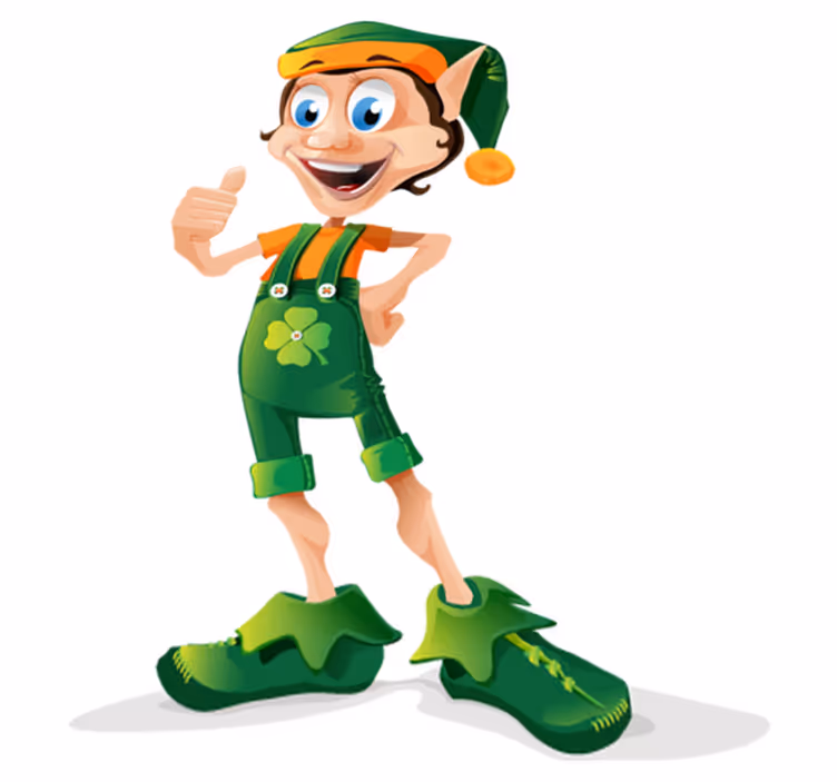 Kids vinyl rug clover elf design - TenStickers