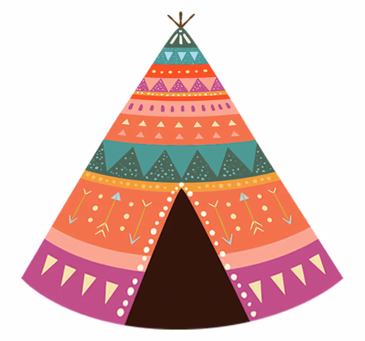 Kids vinyl rug indian shop headboard - TenStickers