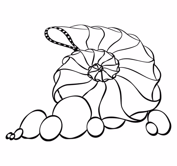 Bedroom vinyl rug seashell design - TenStickers