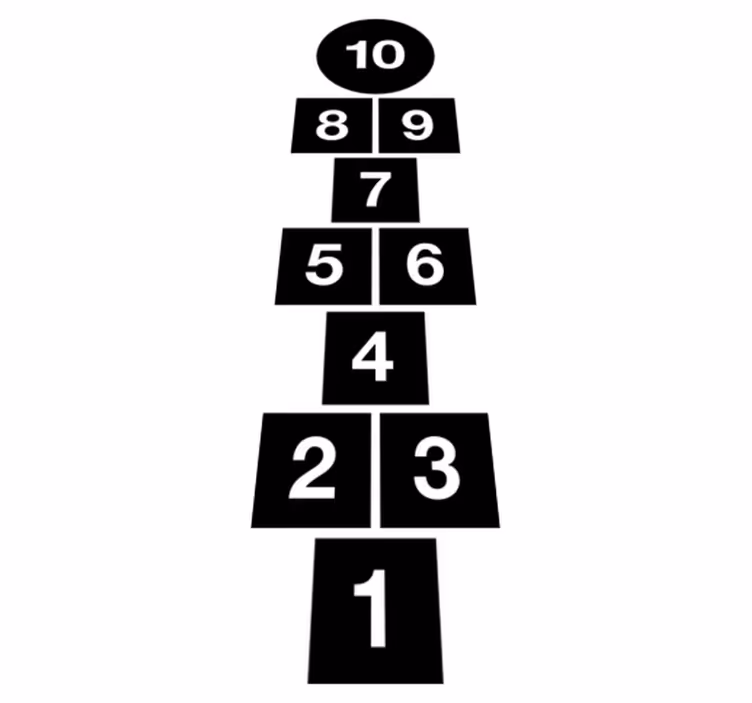 Gaming vinyl rug with hopscotch design - TenStickers