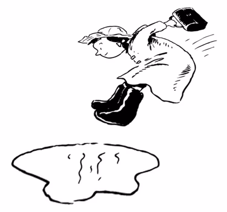 Kids vinyl rug jumping in the puddle - TenStickers