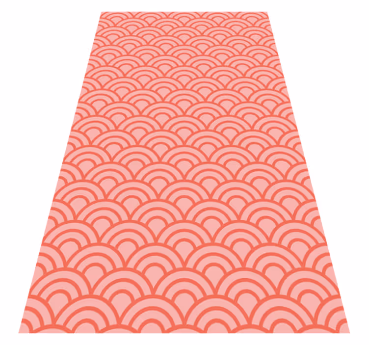 Bathroom vinyl rug in living coral shade - TenStickers