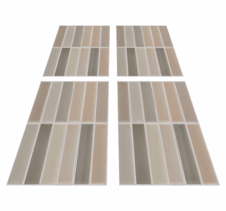 Rectangle pattern bathroom vinyl rug - TenStickers