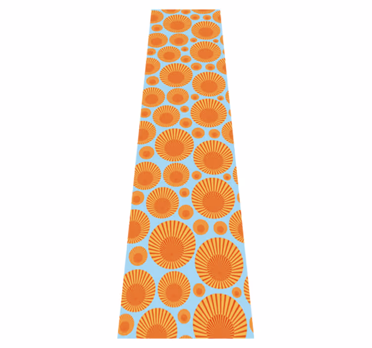 Kitchen vinyl rug 70's sunshine refrigerator - TenStickers