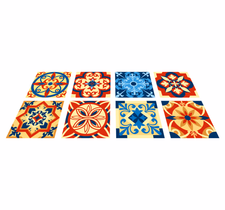 Eraldo azulejos tiles kitchen vinyl rug - TenStickers