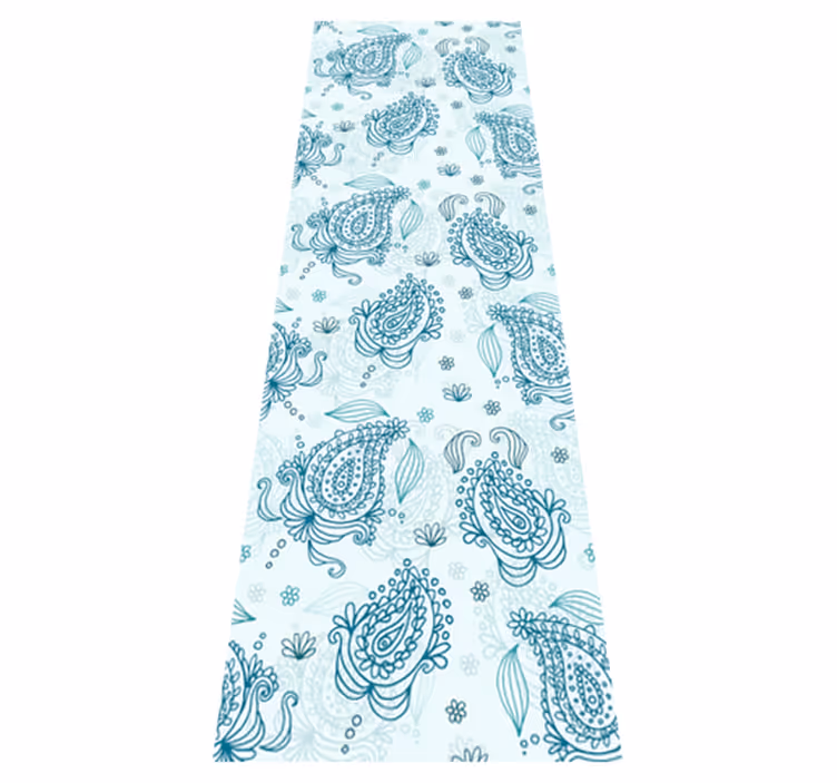 Kitchen vinyl rug floral paisley design - TenStickers