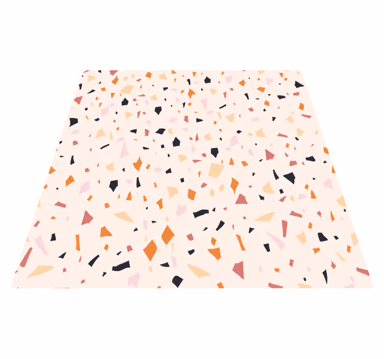 Kitchen vinyl rug in grey terrazzo design - TenStickers