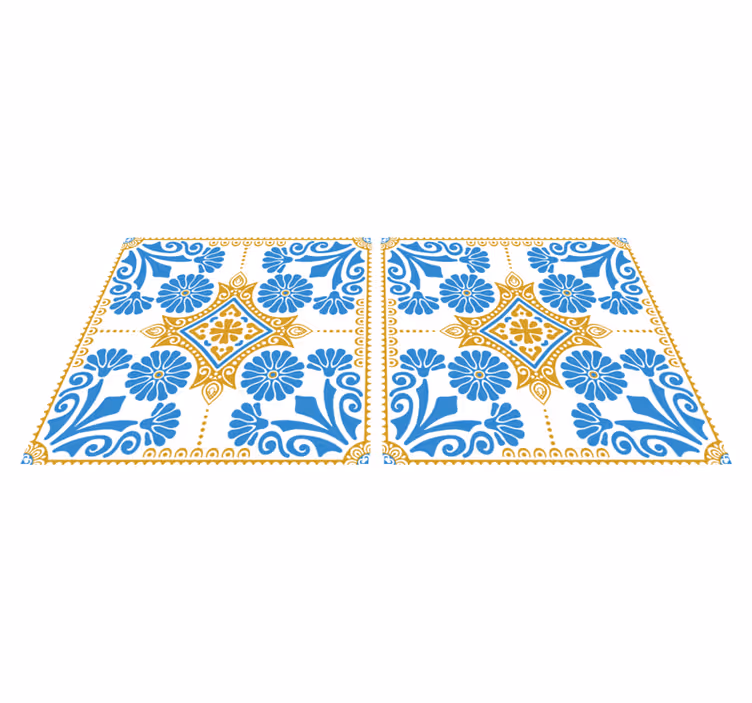 Kitchen vinyl rug moroccan tile design - TenStickers