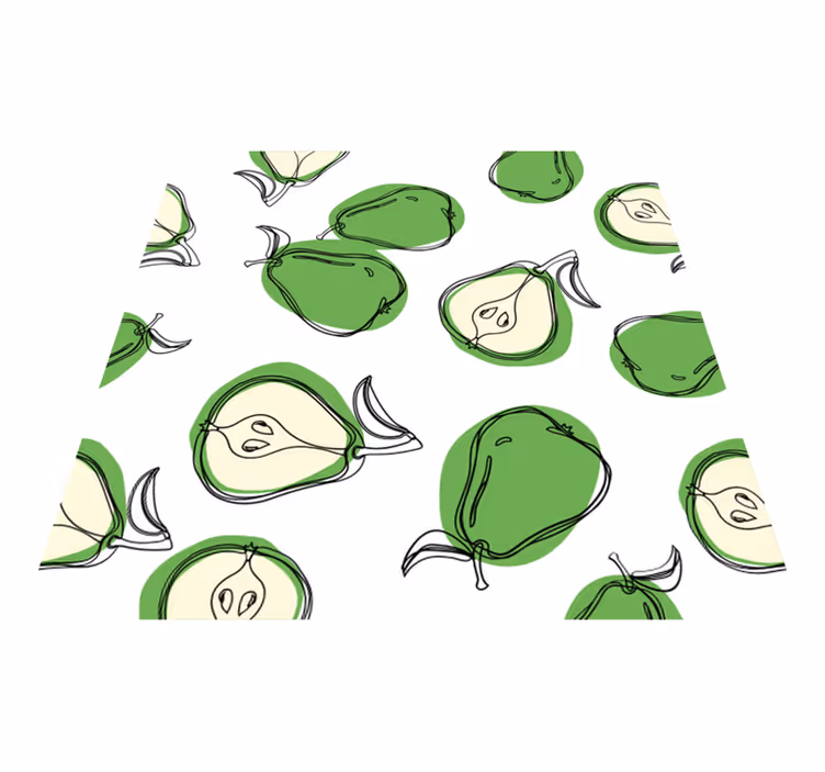 Kitchen vinyl rug pear kitchen tile stickers - TenStickers