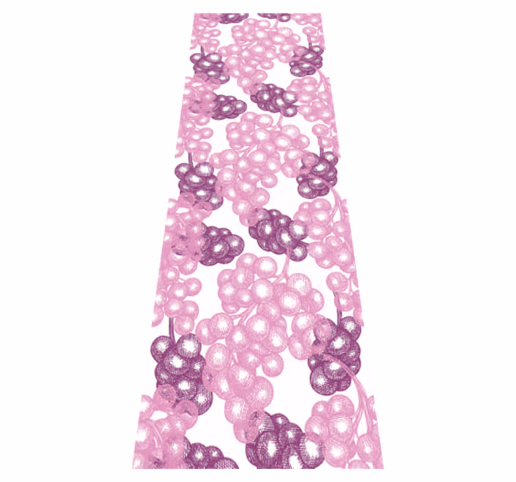 Pink and purple grapes kitchen vinyl rug - TenStickers