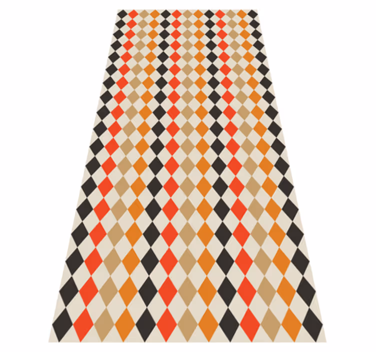 Retro 80 diamonds bedroom vinyl rug - TenStickers