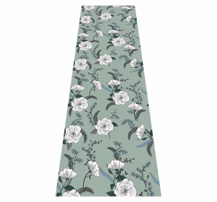 Bedroom vinyl rug beautiful white magnolia tree - TenStickers