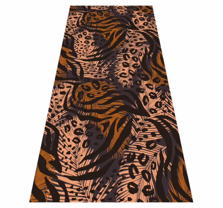 Bedroom vinyl rug with abstract colorful african design - TenStickers