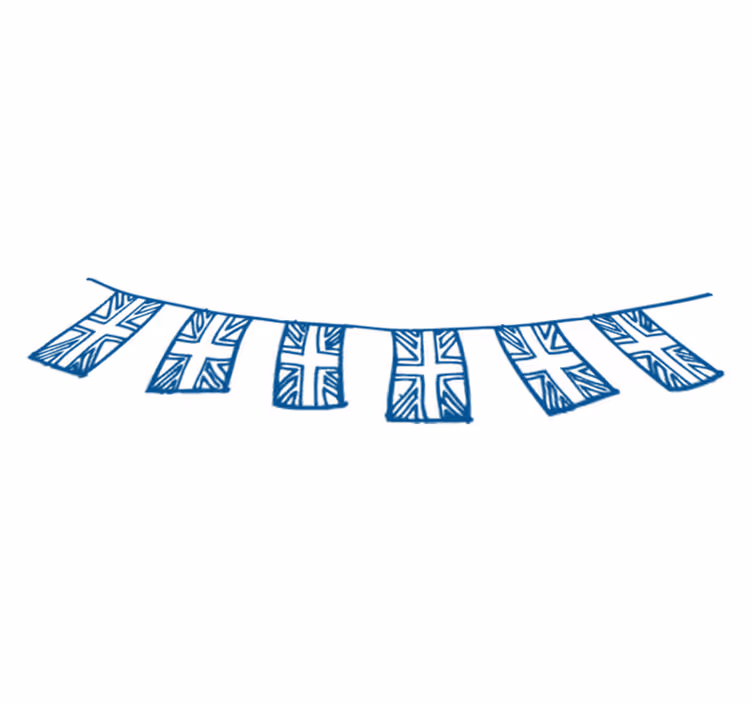 Bedroom vinyl rug uk bunting design - TenStickers
