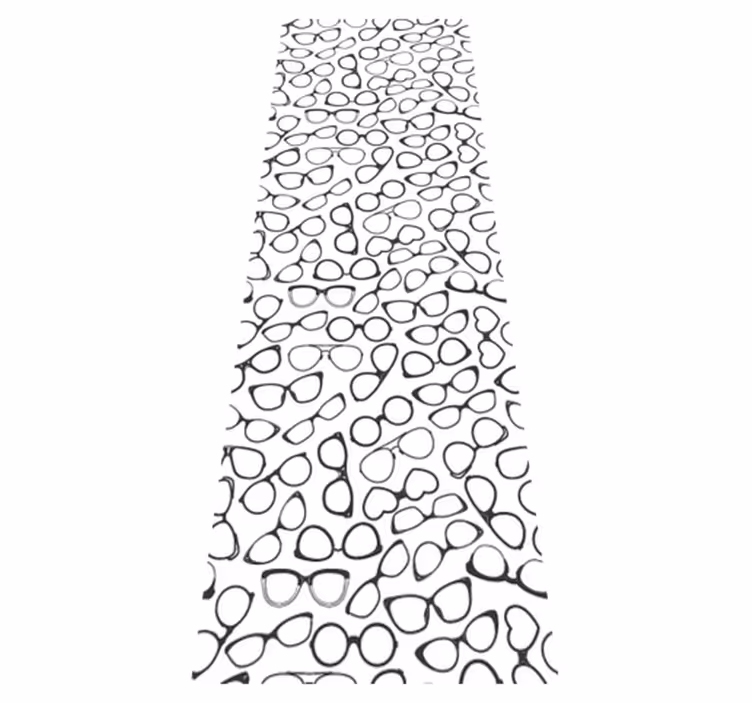 Office vinyl rug with stylish sunglasses pattern - TenStickers