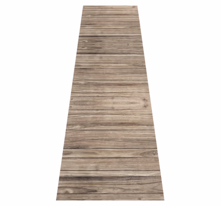 Office vinyl rug in gray rustic wood design - TenStickers
