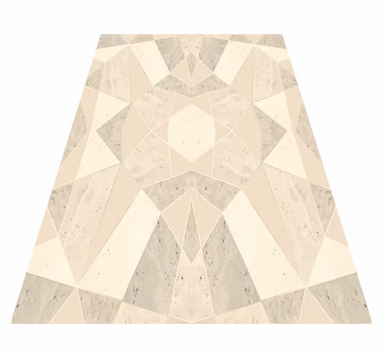 Office vinyl rug with 3d golden triangles design - TenStickers