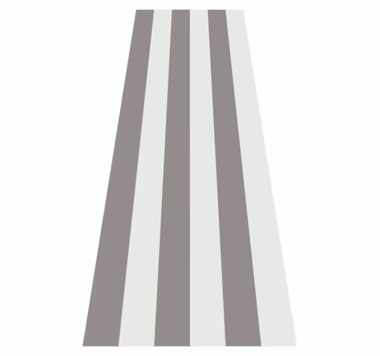 Bedroom vinyl rug in nordic gray striped design - TenStickers