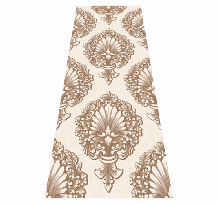 Bedroom vinyl rug in vintage damask design - TenStickers
