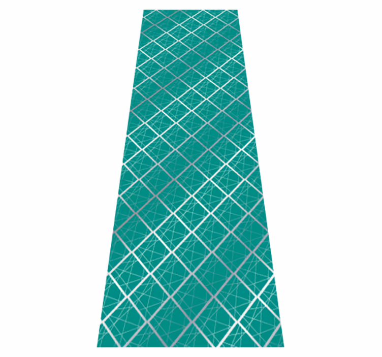 Bedroom vinyl rug in green tile design - TenStickers