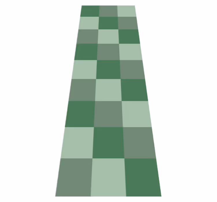 Green tile tones bedroom vinyl rug - TenStickers
