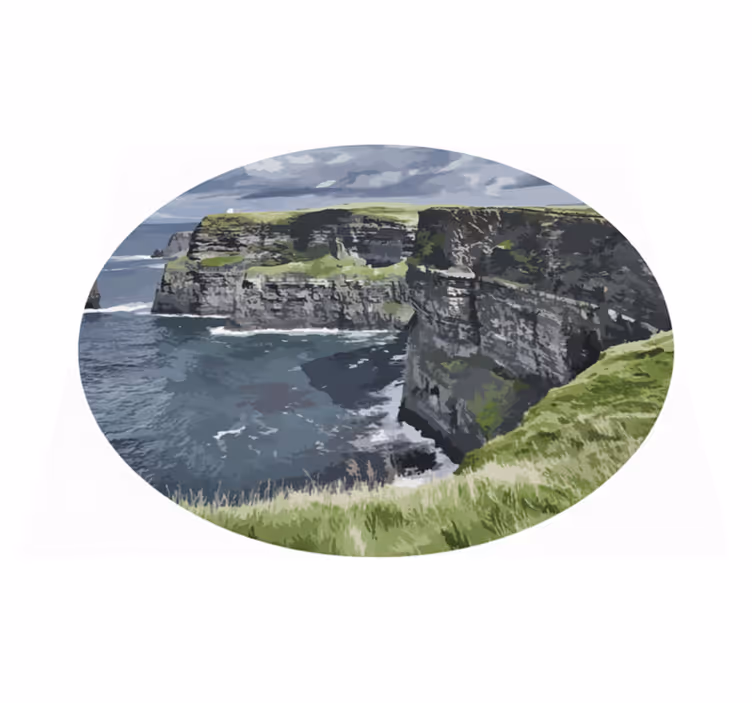 Bedroom vinyl rug irish cliffs design - TenStickers