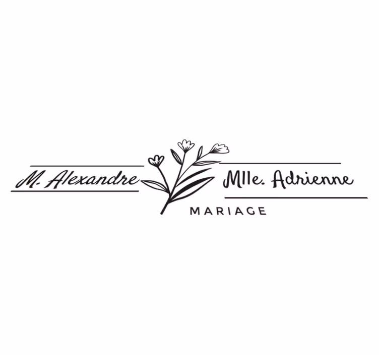 Bedroom vinyl rug marriage wall decor - TenStickers