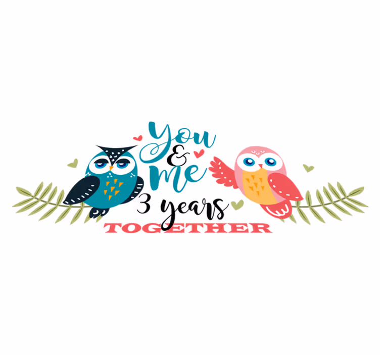 Gufos and years of partnership bedroom vinyl rug - TenStickers