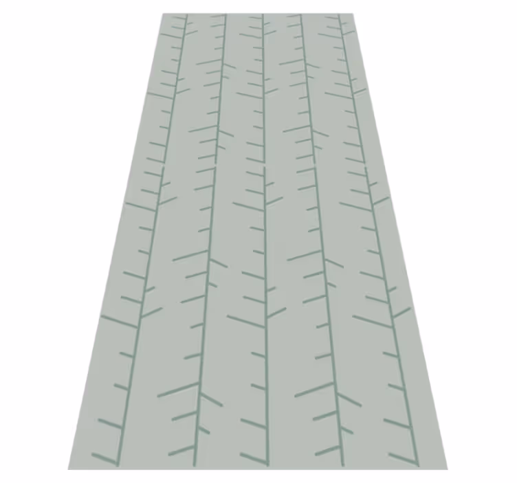 Nordic vinyl rug in scandinavian mint green stripes - TenStickers
