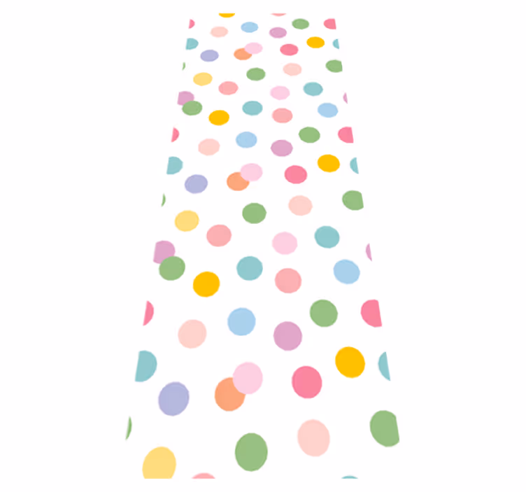Nordic vinyl rug with colorful painted dots - TenStickers