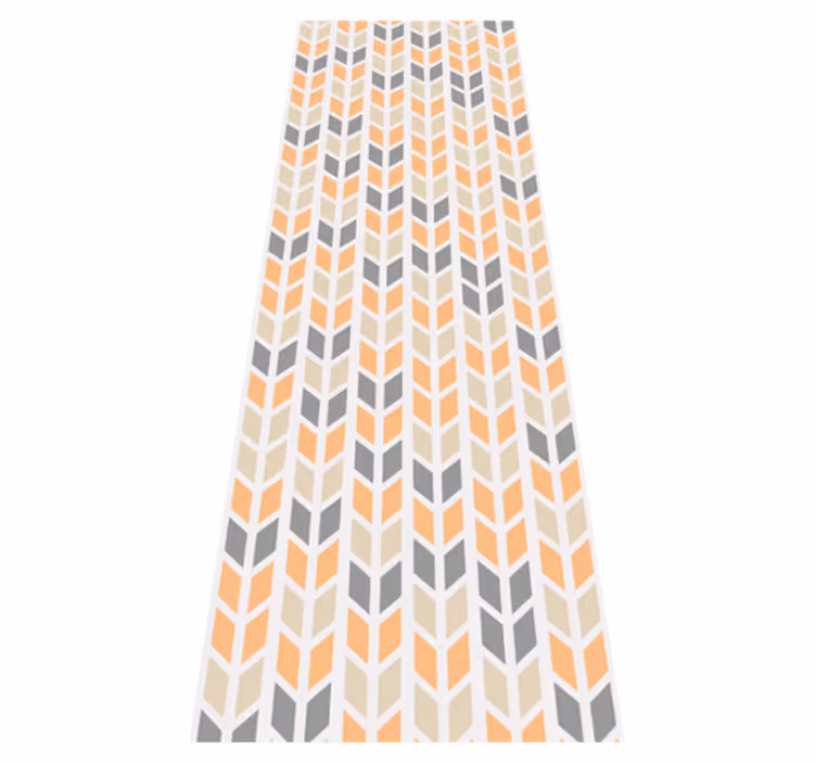 Nordic vinyl rug with geometric floral design - TenStickers